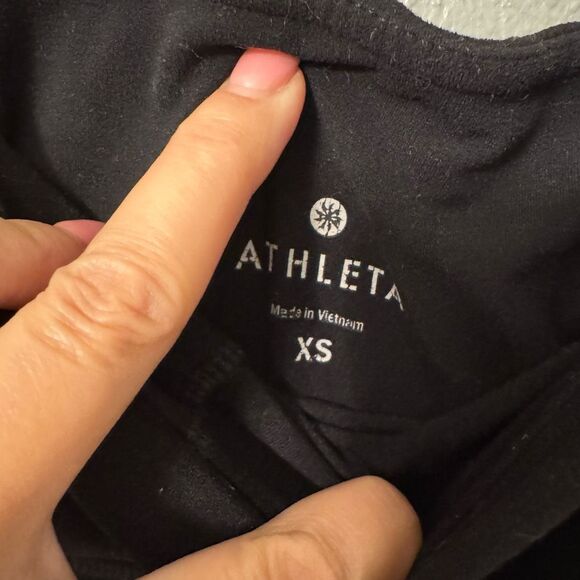 Athleta Black Mesh Leg Leggings Size XS - Picture 6 of 6